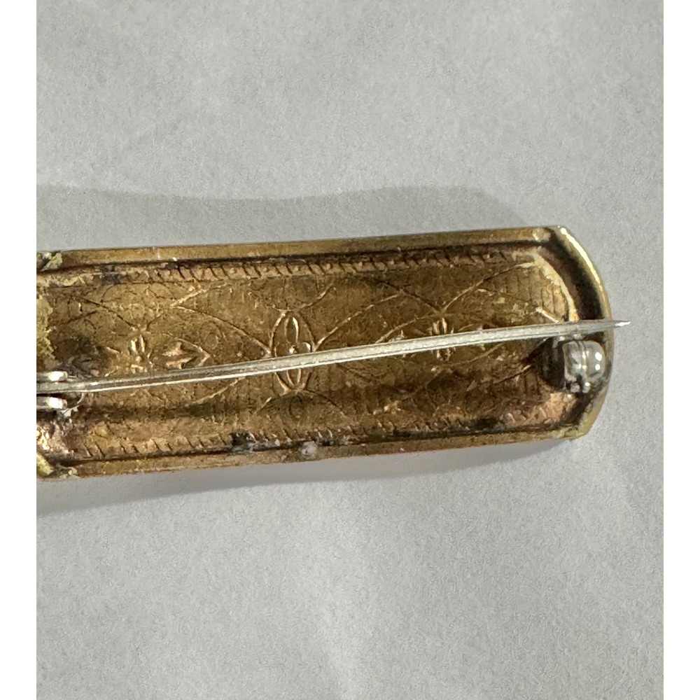 Rare Antique Victorian Brooch Brass - Picture 2 of 7